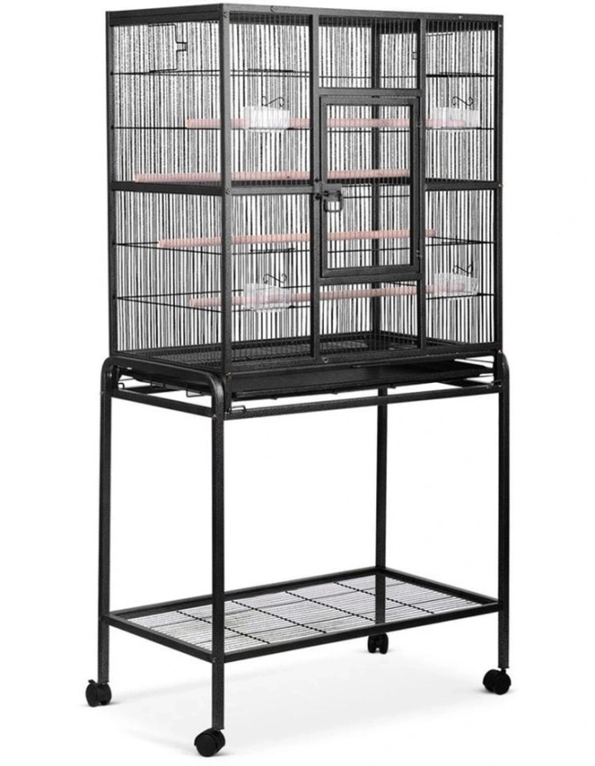 I.Pet Large Bird Cage With Perch In Black | MYER
