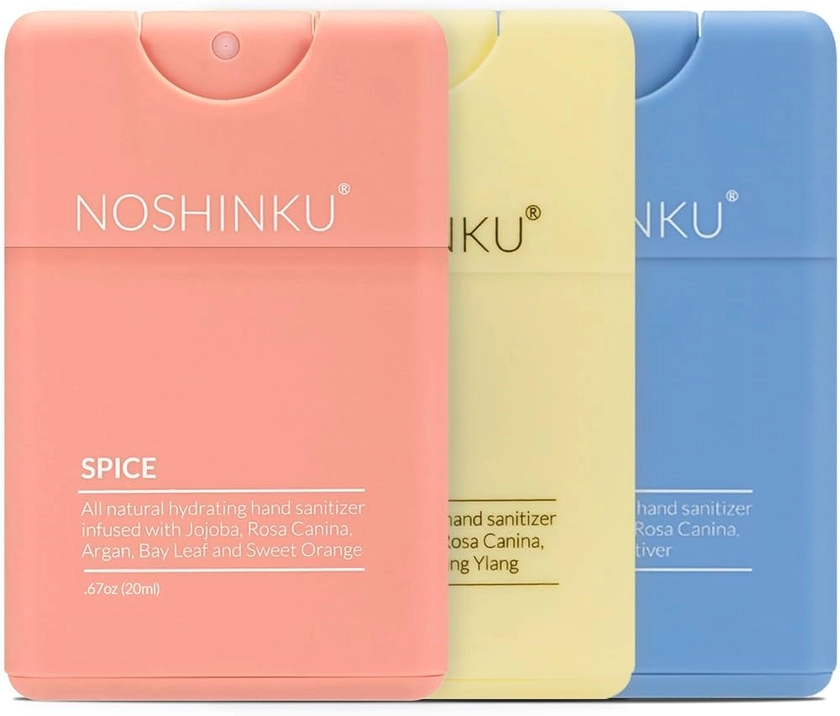 Amazon.com : Noshinku Hand Sanitizer Refillable Natural Hand Sanitizer Pocket Sprayer Discovery Deux (3- Pack) : Health & Household