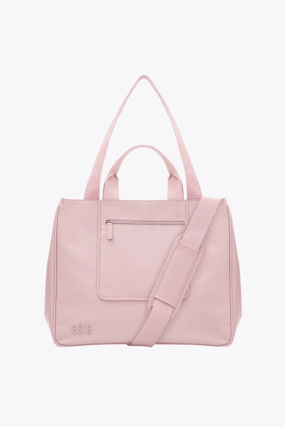 BÉIS 'The East To West Tote' in Atlas Pink - Pink Recycled Carry-On Travel Tote Bag