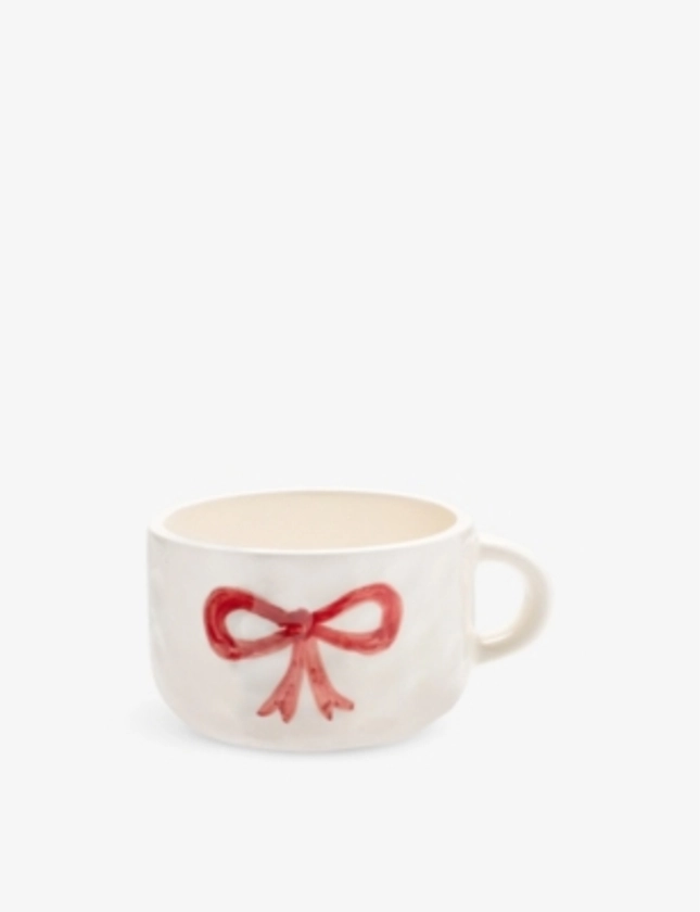 ANNA + NINA - Sugar Plum Bow earthenware cappuccino mug 10cm | Selfridges.com