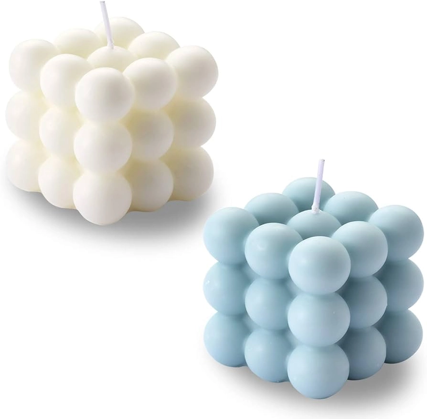 Amazon.com: Bubble Candle - Cube Soy Wax Candles, Home Decor Candle, Scented Candle Set 2 Pieces, Home Use and Gifting : ACITHGL: Home & Kitchen