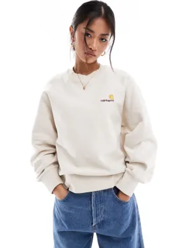 Carhartt WIP - American Script - Sweat - Crème | ASOS