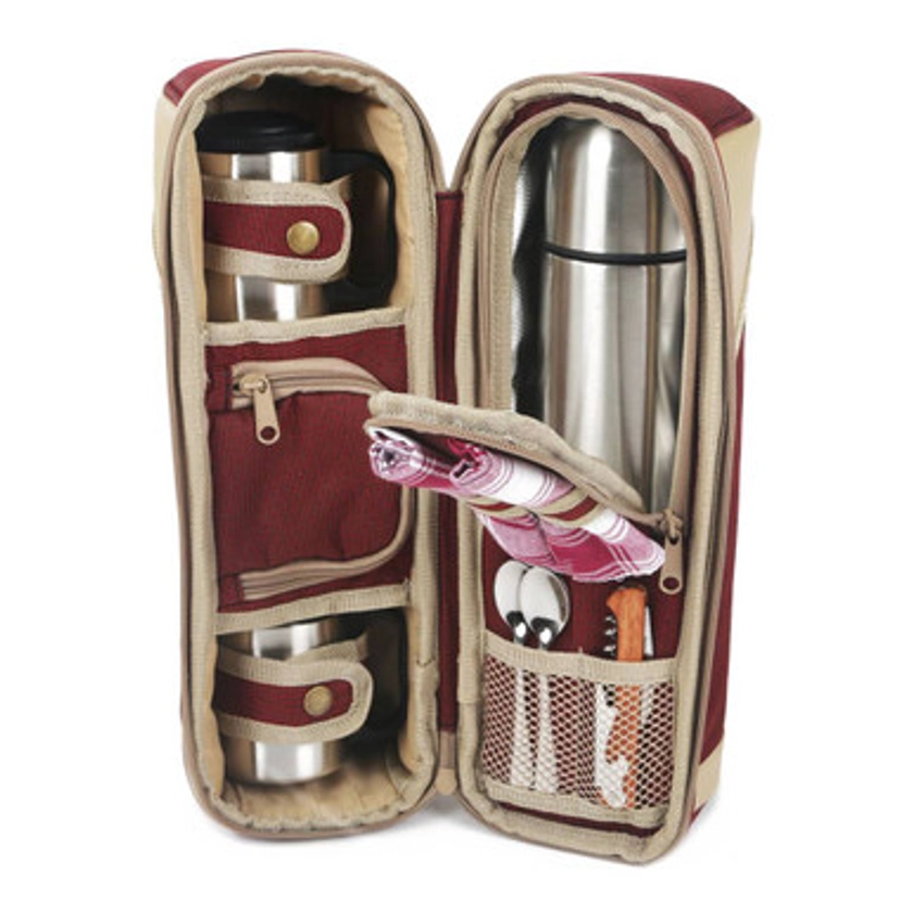 Deluxe Flask Hamper Bag for Two People