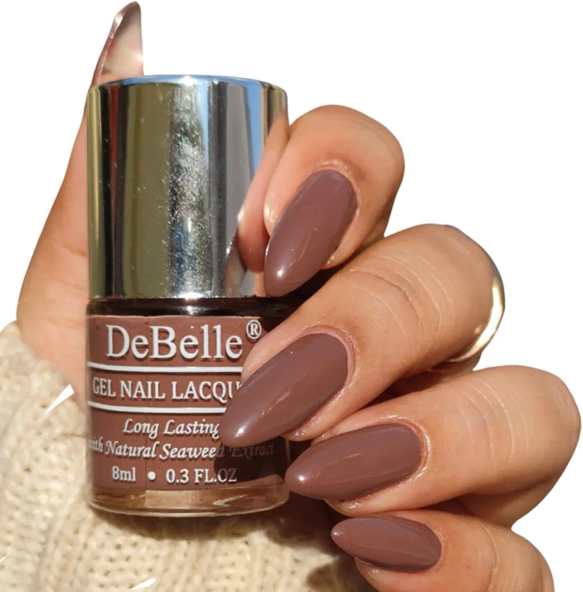 Buy DeBelle Gel Nail Lacquer Woody Chocolate (Light Chocolate Brown) 8ml - Enriched with natural Seaweed Extract, cruelty Free, Toxic Free Online at Low Prices in India - Amazon.in