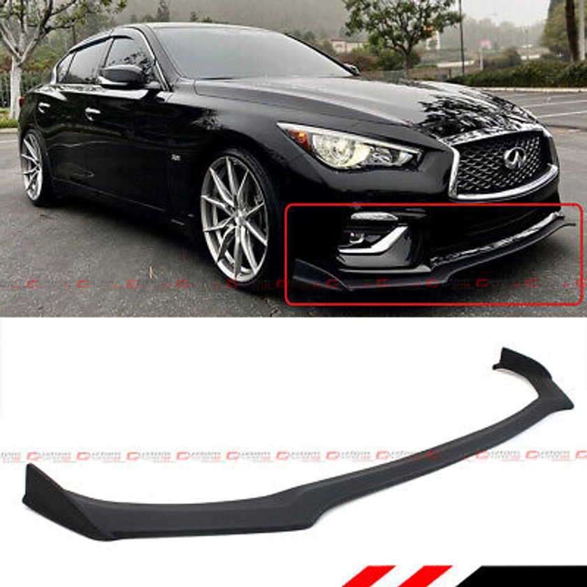 FOR 18-24 Infiniti Q50 Base Luxe Winglet Style Front Bumper Lip Spoiler Splitter | eBay