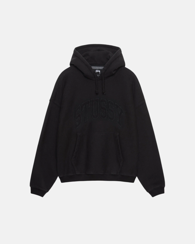 Embroidered Relaxed Hood - Mens Long Sleeve Sweatshirt | Stussy UK