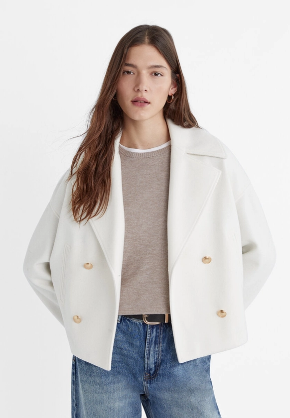 Manteau court croisé - Mode femme | Stradivarius France