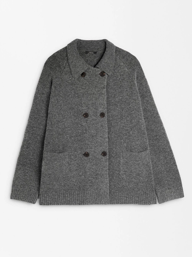 Knit Cardigan With Wool Grey | Parfois