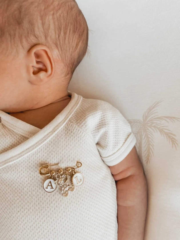 Personalized Gold Baby Pin Baby Brooch Baptism Pin - Etsy Australia