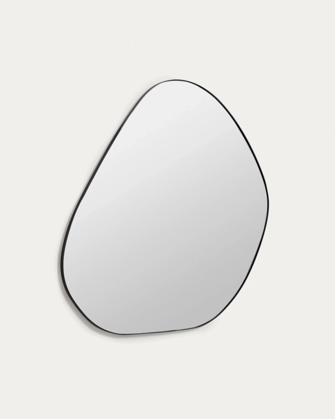 Miroir Anera en métal noir 84 x 1085 cm | Kave Home