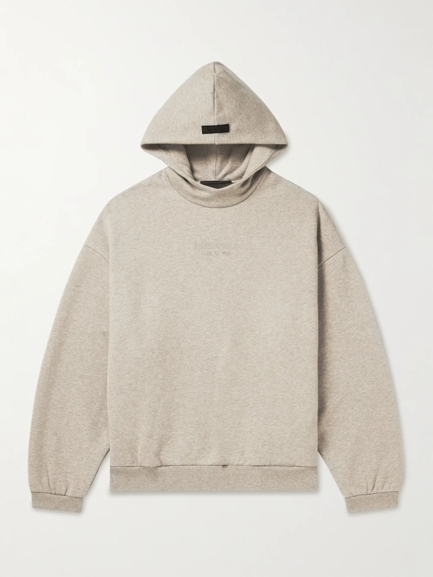 FEAR OF GOD ESSENTIALS Logo-Appliquéd Cotton-Blend Jersey Hoodie for Men | MR PORTER