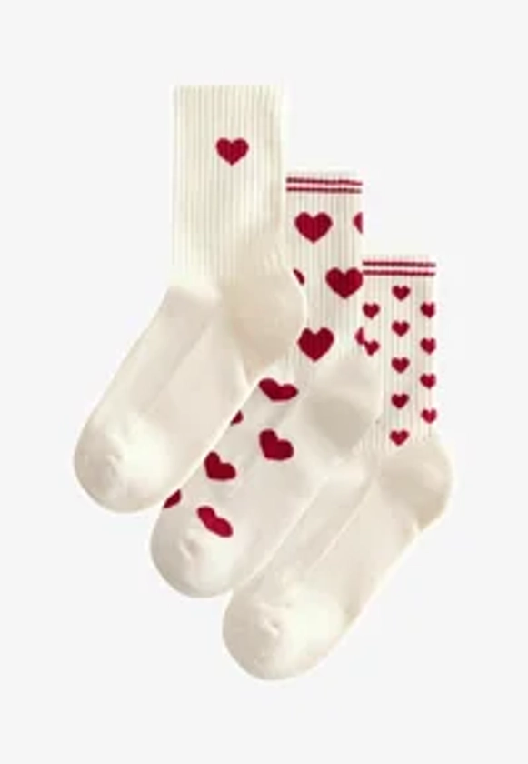 Next HEARTS 3 PACK - Chaussettes - red cream/beige - ZALANDO.FR