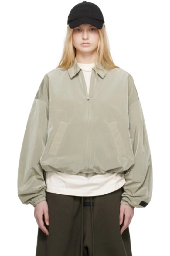 Fear of God ESSENTIALS - Yellow Shell Bomber Jacket