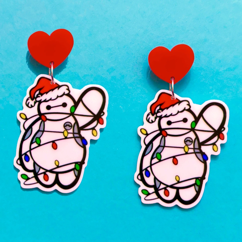 Santa Baymax Drop Earrings