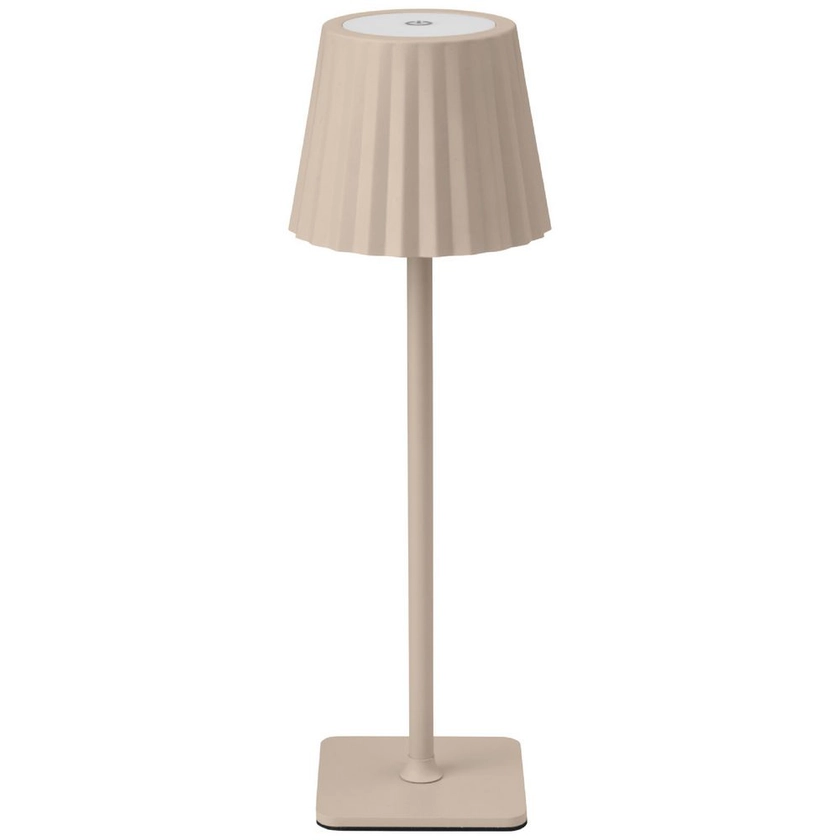 Otto Ribbed Wireless Desk Lamp Mushroom