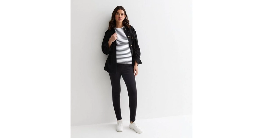 Maternity Black Over Bump Lift & Shape Jenna Jeans | New Look