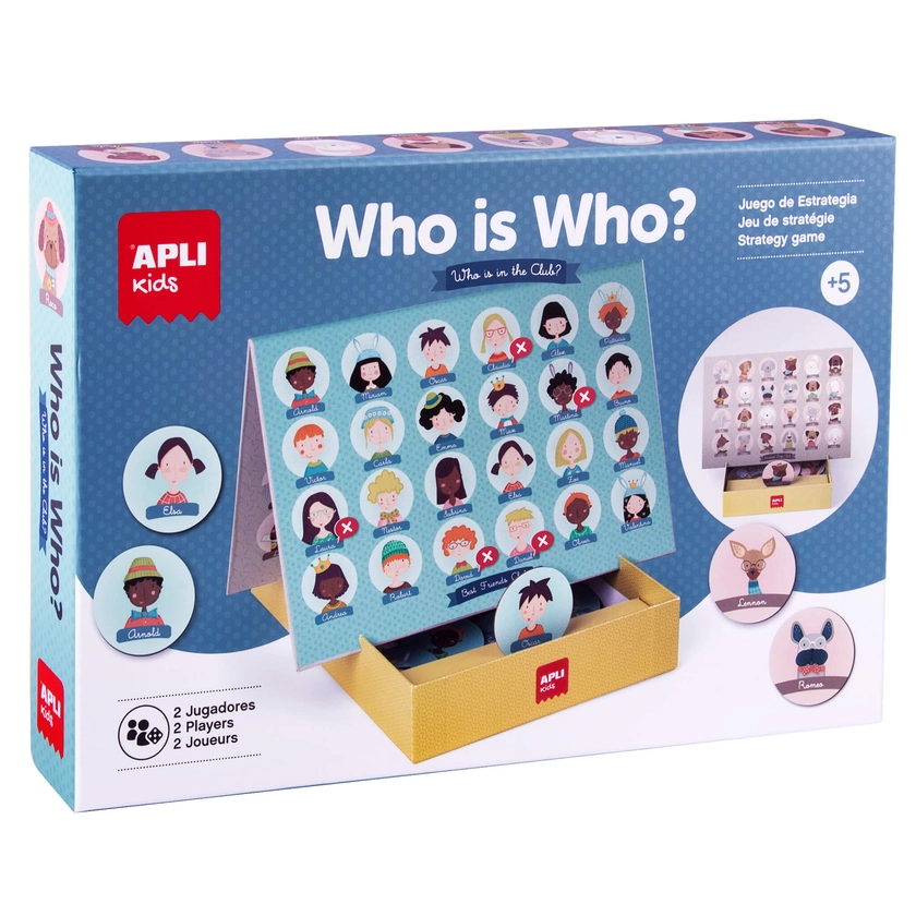 Game Who is Who - Board of 28 x 36 cm, 48 pieces of Ø 60 mm | APLI