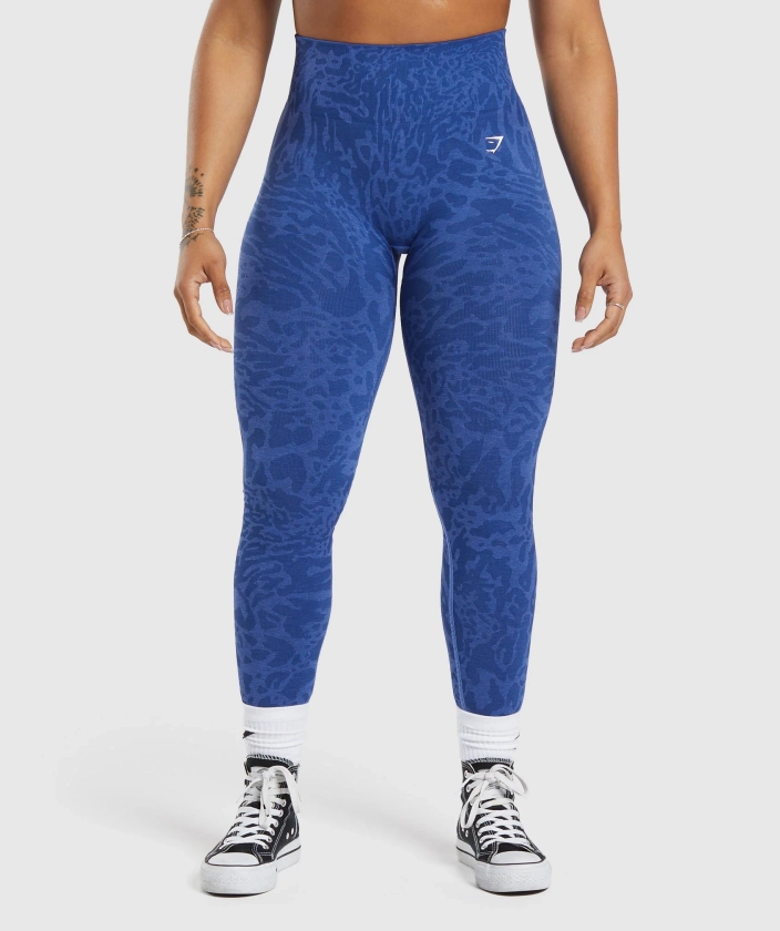 Gymshark Adapt Safari Seamless Leggings - Wave Blue/Iris Blue