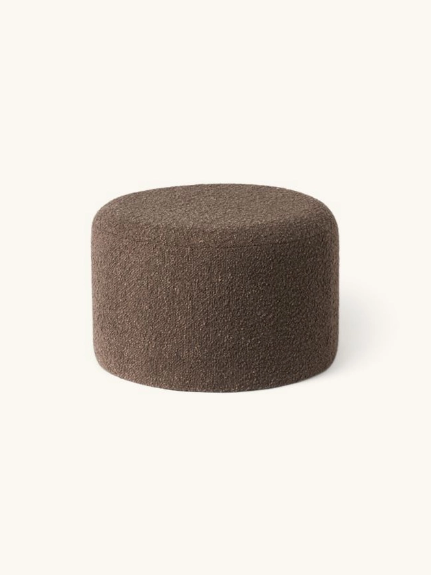 Pouf | MDF/polyester/polyuréthane. Ø39 x 25 cm. | Rose