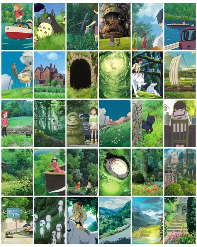40 PCS Anime Wall Collage Kit, Anime Wall Prints, Anime Poster, Anime Ghibli Gift, Digital Wall Decor, Anime Room Decor, (DIGITAL DOWNLOAD)