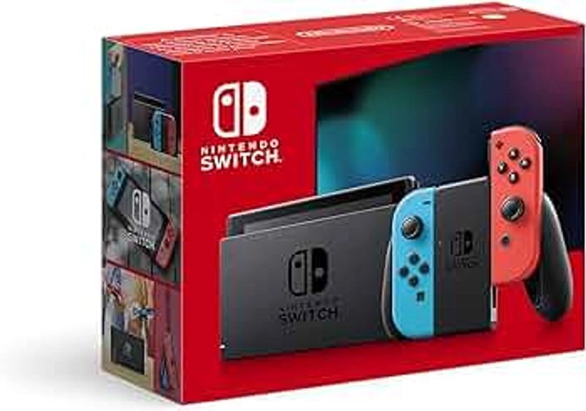 Nintendo Console Switch avec Joy-Con bleu néon et rouge néon