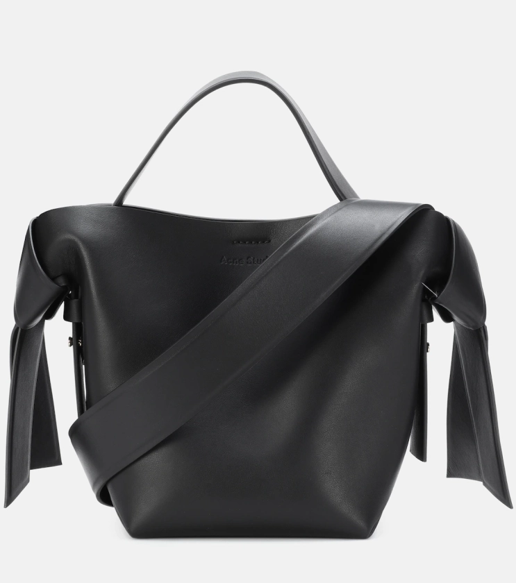 Musubi Mini leather shoulder bag in black - Acne Studios | Mytheresa