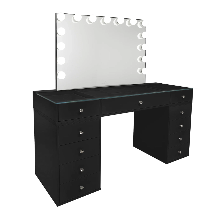 SlayStation® Naomi Vanity Table + Vanity Mirror + 4 Drawer Units Bundle