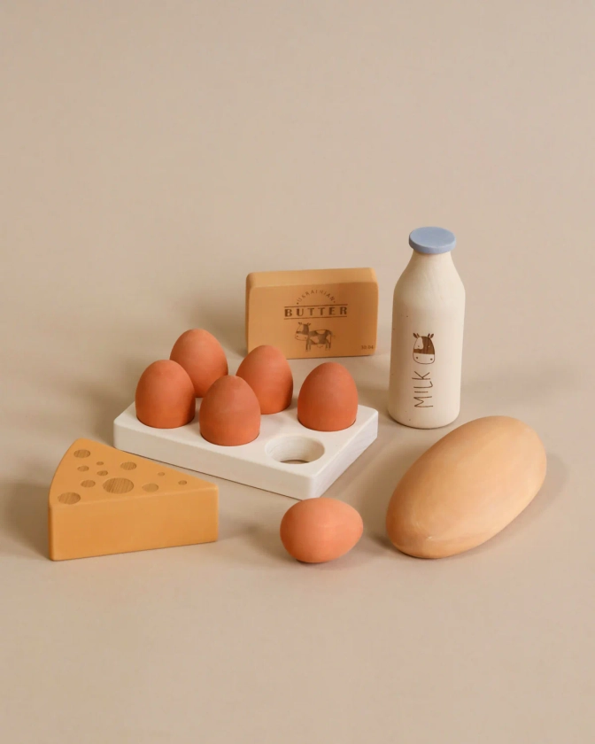 Sabo Concept Handmade Wooden Dairy Set