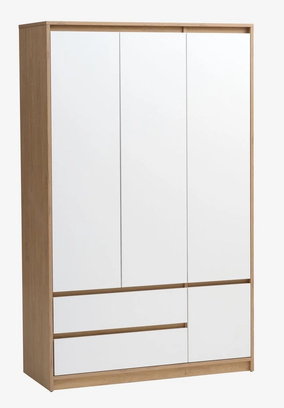 Armoire BILLUND 119x193 blanc/chêne | JYSK