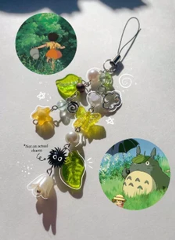 Cute Studio Ghibli-inspired phone charm (phone strap)