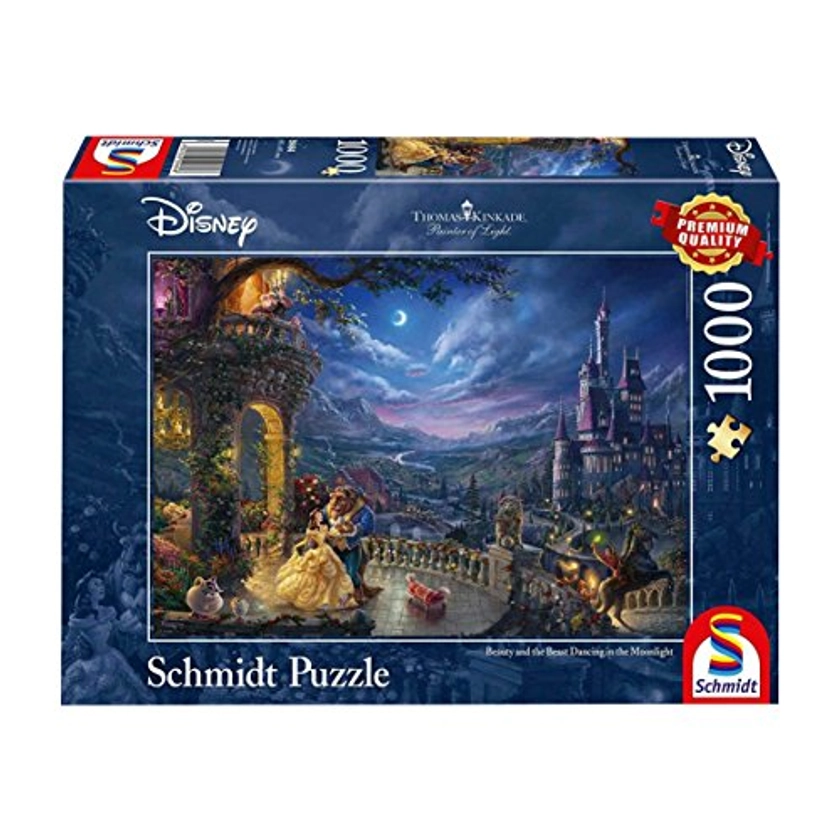 Schmidt Spiele 59480 Disney Rapunzel Thomas Kinkade Repelsteeltje Jigsaw Puzzle, Multi-Colour, 1000 stukjes