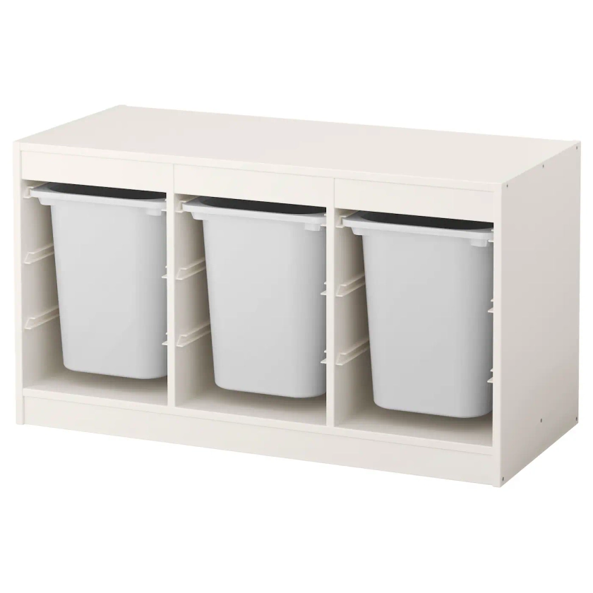 TROFAST combinaison structure + bacs, blanc/blanc, 99x44x56 cm - IKEA