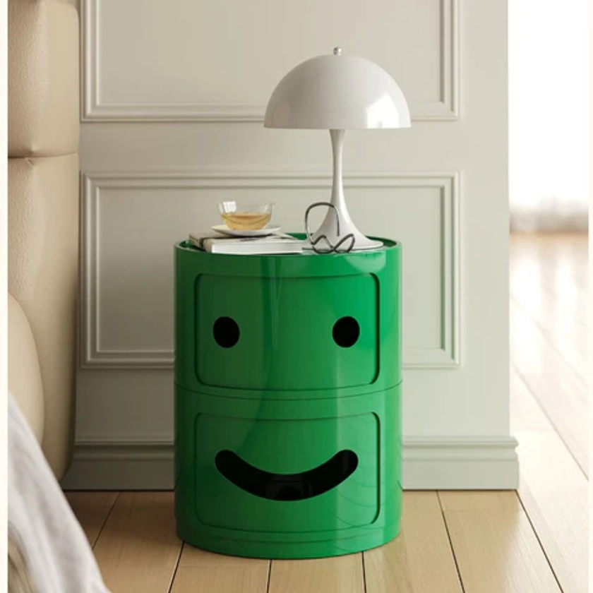 Smile Face Side Table Storage Cabinet