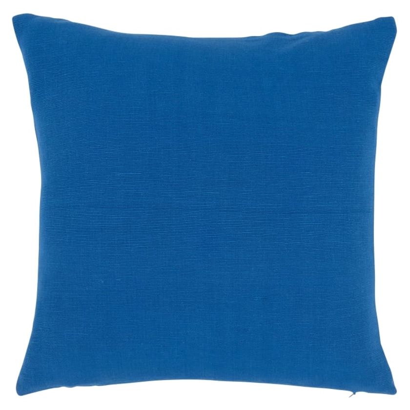 Housse de coussin en coton recyclé bleu 40x40