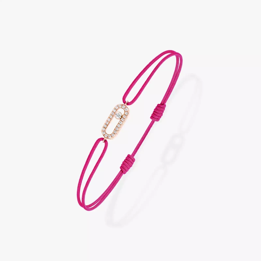 Bracelet Diamant Cordon Rose en Or Rose Move Uno | Messika 13290-PG