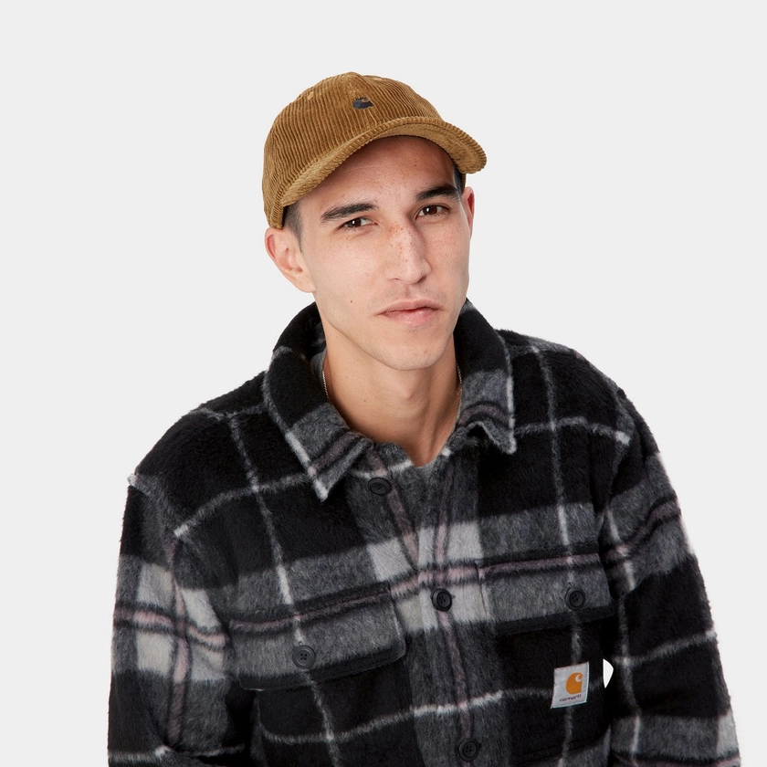 Carhartt WIP - Casquette fauve en velours côtelé