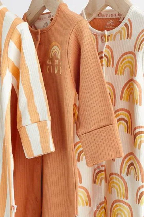 Buy Rust Brown / Orange - 3 Pack Footless Baby Sleepsuit (0mths-3yrs) from Next Germany