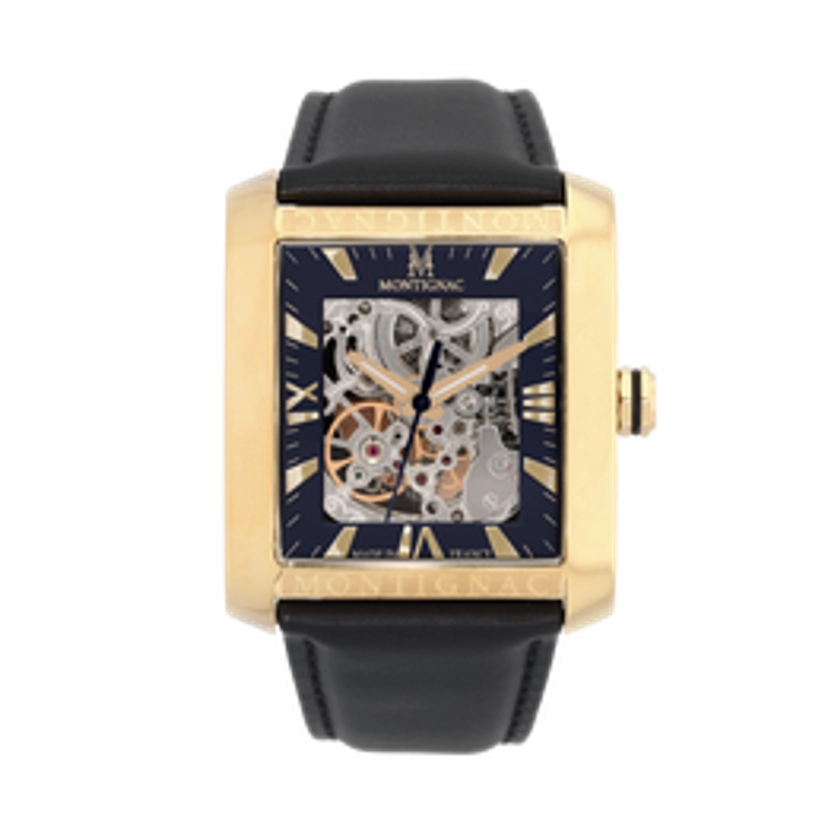 Montre automatique Homme Rectangle Noir