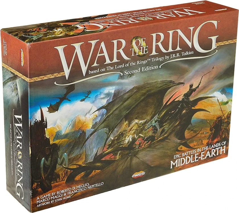 Fantasy Flight Games Ares Games War of The Ring 2nd Edition, Multi-Colored (AGS WOTR001), 2 to 4 Players