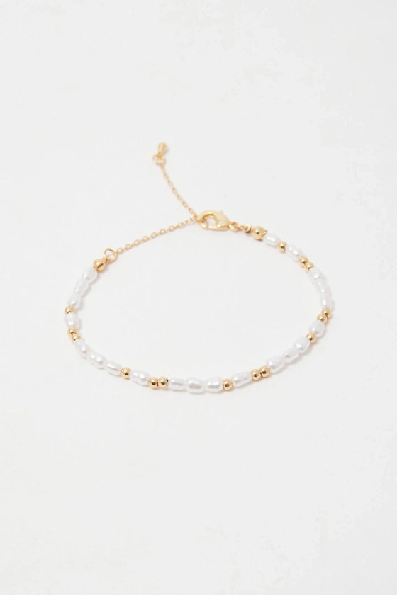 Perfect Stranger Essence Plated Pearl Bracelet 18K Gold Plated