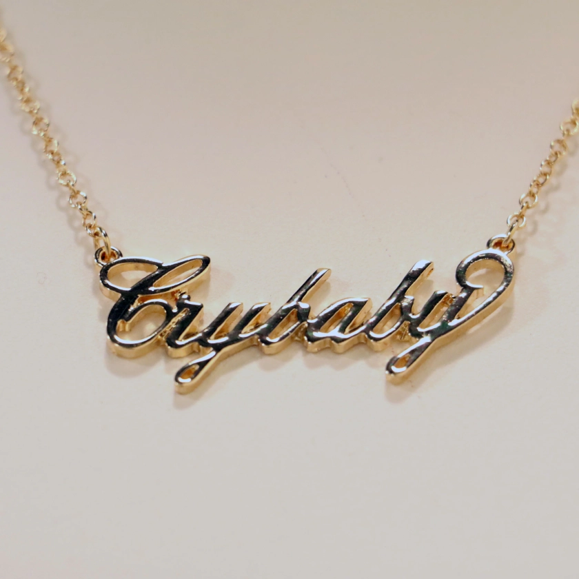 Crybaby Nameplate Necklace