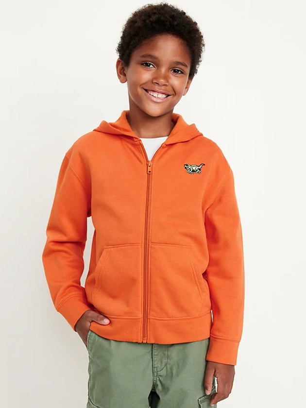 Graphic Zip-Front Hoodie for Boys