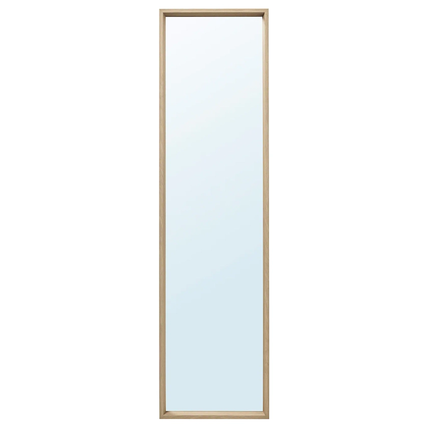 NISSEDAL Specchio - effetto rovere con mordente bianco 40x150 cm