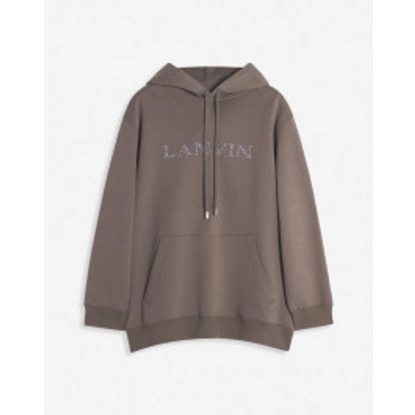 HOODIE OVERSIZE BRODÉ LANVIN PERLE