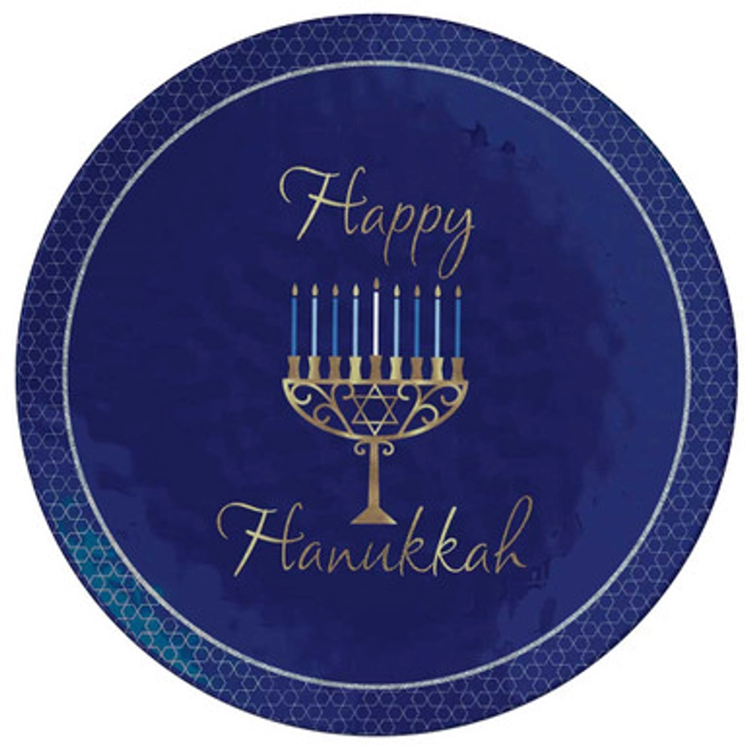 Round Melamine Hanukkah Platter