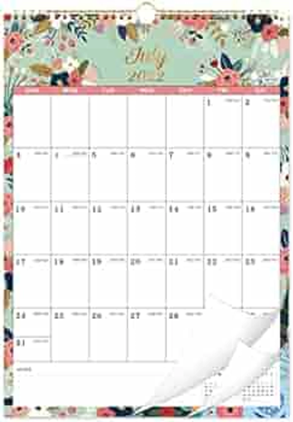 2022-2023 Calendar - Wall Calendar 18 Monthly with Thick Paper, July 2022 - December 2023, 12" x 17", Twin-Wire Binding + Hanging Hook + Large Blocks with Julian Dates - Green