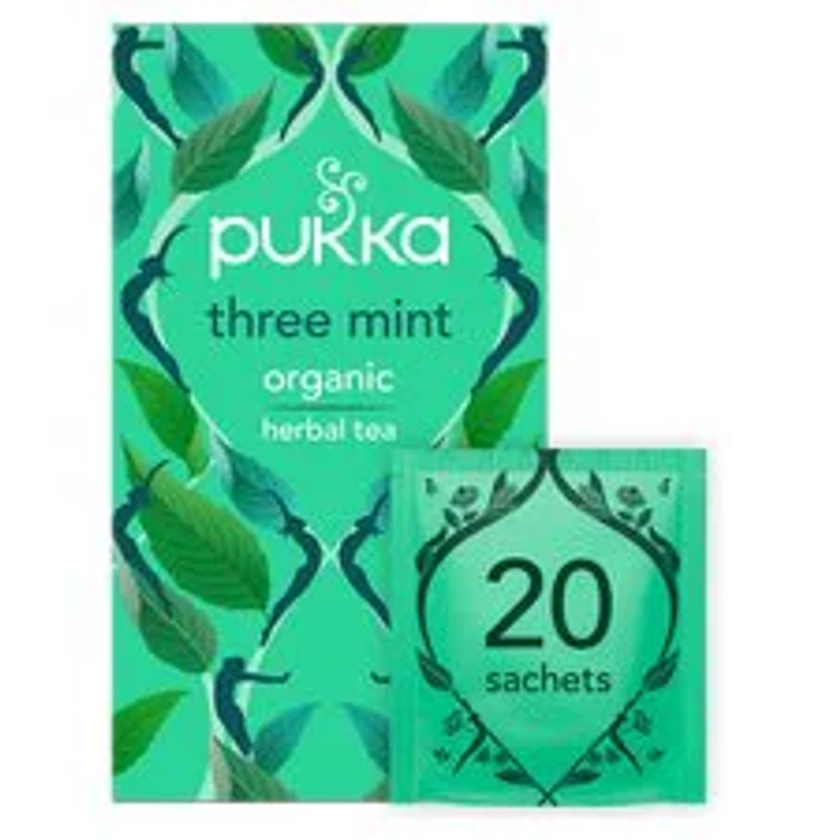 Pukka Organic Three Mint 20 Tea Bags 32G