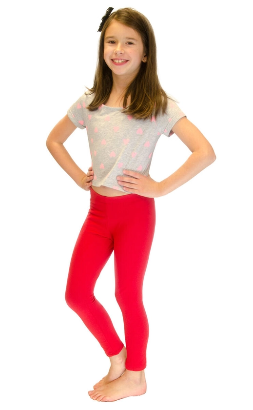 Vivian's Fashions Long Leggings - Girls, Cotton