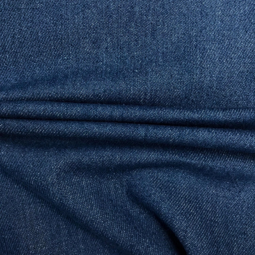 Coupon de tissu jean en coton bleu 1,50m ou 3m x 1,50m