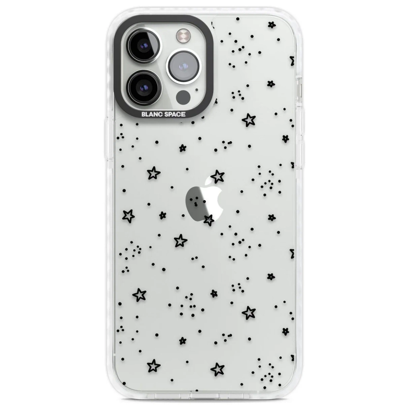 Mixed Stars iPhone Case - iPhone 14 Plus / Black Impact Case - Blanc Space